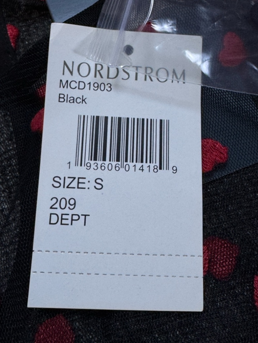 Modcloth Black Dress‎ with Red Heart Pattern Size Small - Picture 13 of 15